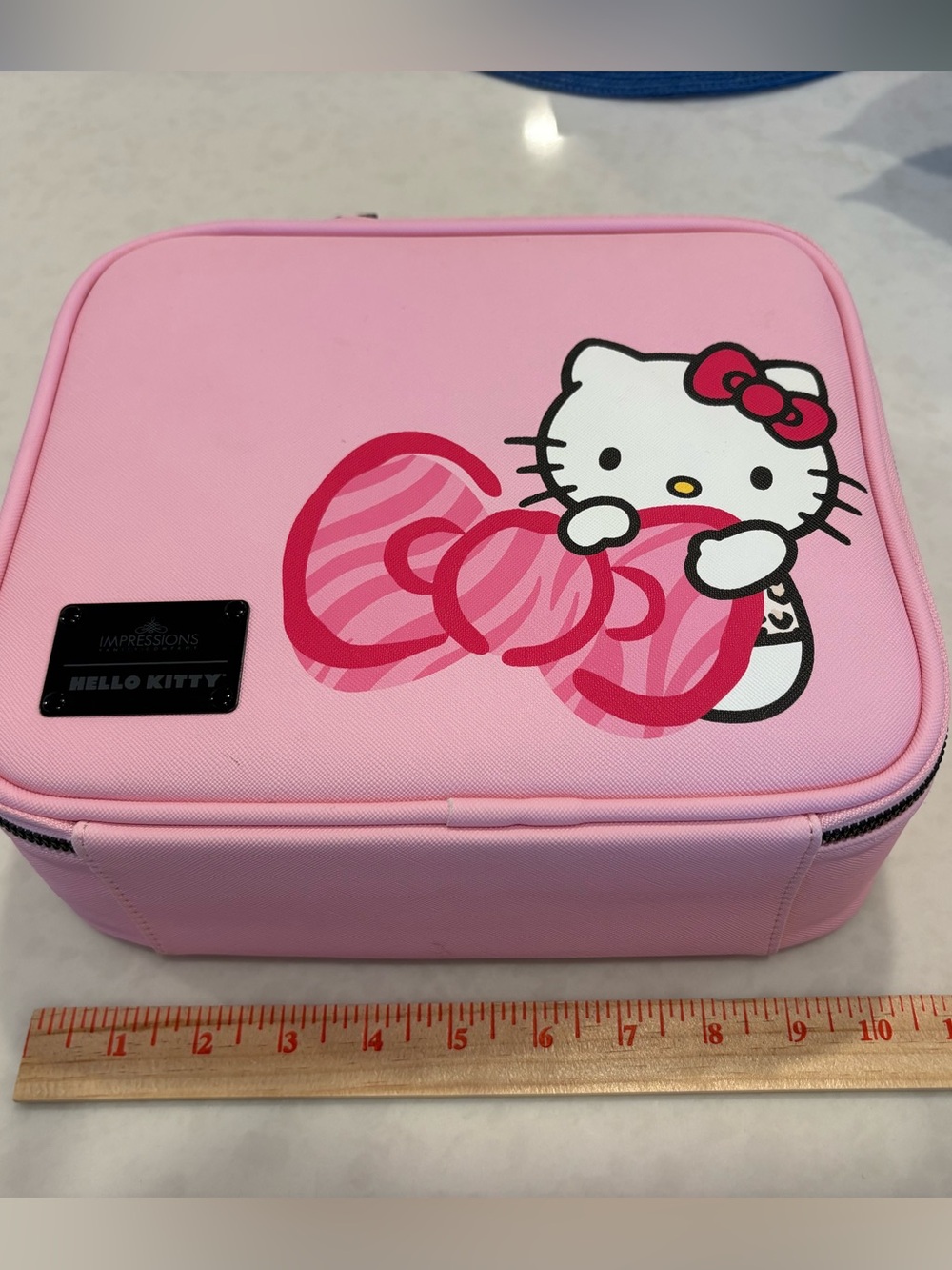 Hello Kitty Pink and White cheetah print, Makeup Case